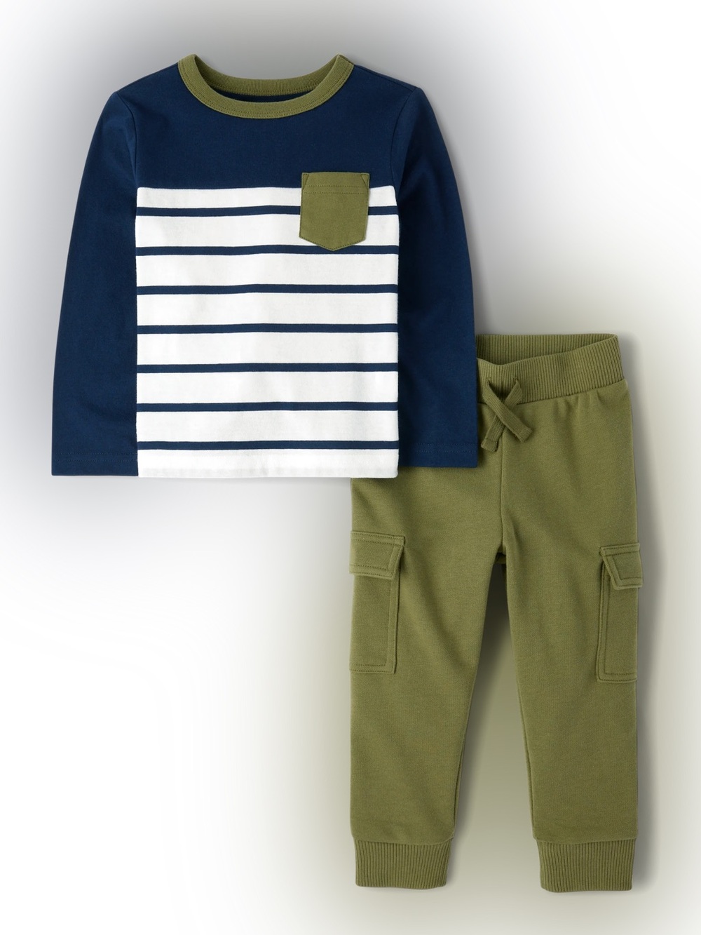 THE CHILDRENS PLACE STRIPED MATCHING SET